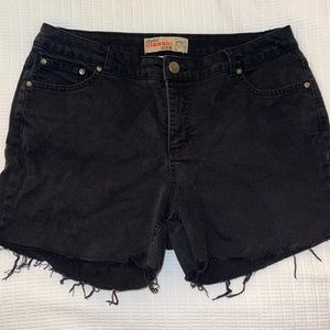 Black Denim Shorts